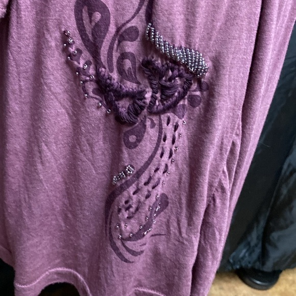 NWT‎ AnM size medium plum long sleeve casual stretch comfy fall winter belt - Picture 4 of 12